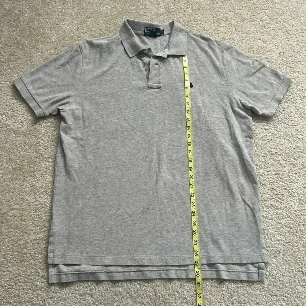 Polo By Ralph Lauren Men’s Cotton Gray Polo Shirt Short Sleeve Size XL Collared